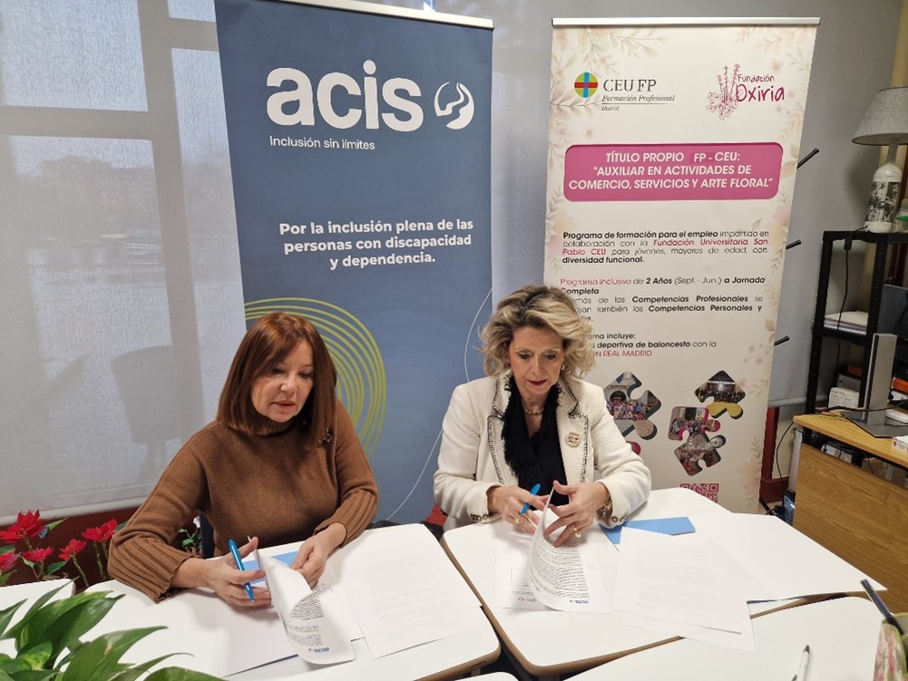 ACIS y Oxiria unen fuerzas por la formación para la inclusión laboral